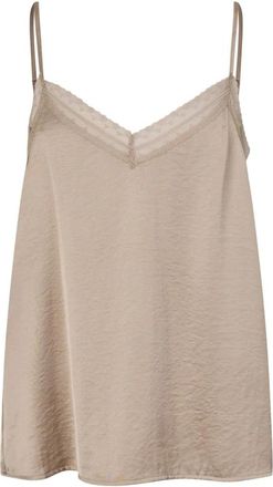 Lollys Laundry Sleeveless Top - Dames - Tops zonder mouwen - Beige - XS - Tops