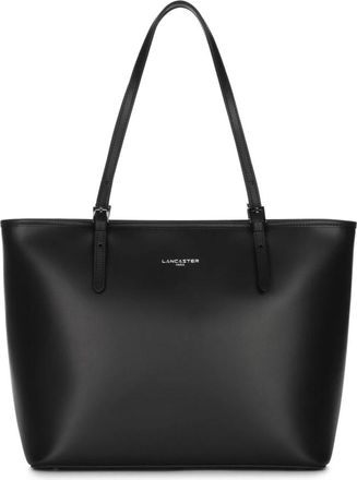 Lancaster Schouder rits tote tas glad - Dames - Shoppers - Zwart - ONE Size - Leer - Tassen