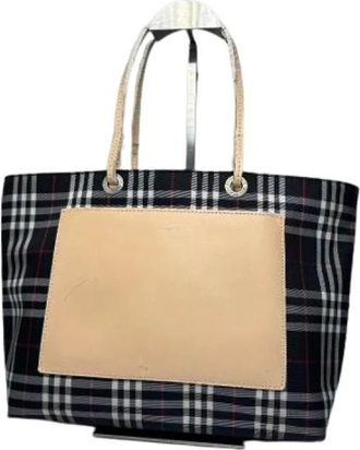 Burberry Pre-owned Tote Bags, female, Multicolor, Size: ONE SIZE Pre-owned Leather Tote