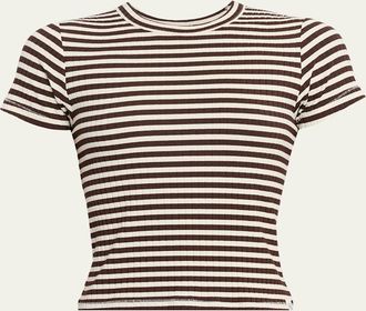 Rag & Bone Luca Stripe Rib-Knit Top