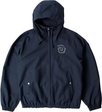 by Parra Circular Rain Logo Katoenen Shell Jas - Heren - Windbreakers - Blauw - M - Katoen - Fitness