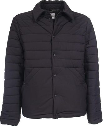 Aspesi Zwarte Gewatteerde Jas Klassieke Kraag - Heren - Winterjassen - Blauw - M - Jassen