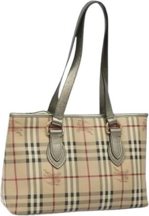 Burberry Pre-owned Shoulder Bags, female, Beige, Size: ONE SIZE Pre-owned Plastic Tote