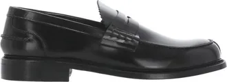 Berwick 1707 Black Polished Leather Mask Loafers