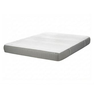 Beliani Beliani - Colch&oacute;n De Espuma Viscoel&aacute;stica Duro Con Funda Extra&iacute;ble De Poli&eacute;ster Blanco Y Gris 140 X 200 Cm Fancy