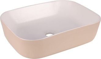 Differnz ZENA Waskom - 48x38x13cm - keramiek - beige/wit