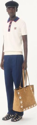 Valentino Pantalone Valentino In Gabardina Di Cotone Uomo BLUETTE 44