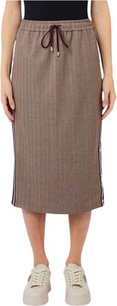 Liu Jo Gonna TS NAV Lunga - female - Liu Jo - Midi Skirts - Beige - XS - Skirts