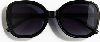 H&M Eckige Sonnenbrille - Schwarz