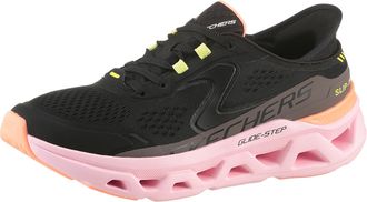 Skechers Slip-On Sneaker SKECHERS GLIDE-STEP ALTUS, Damen, Gr. 35, schwarz (schwarz, rosa kombiniert), Synthetik, Textil, kontrastfarbene Details, Schuhe Slip-