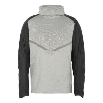 Nike Mens Nike SS22 Colorblock Breathable High Collar Stripe Long Sleeves Black Gray T-Shirt DM4629-010