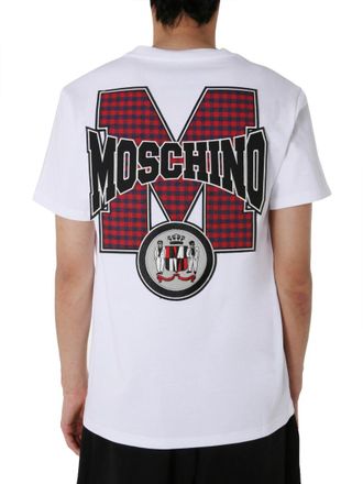 Moschino Logo-Patch Cotton T-Shirt - White