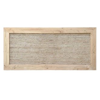 NATYAL Cabecero de yute natural y madera maciza en tonos claros 140x74cm