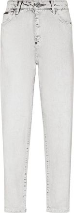 Philipp Plein Jeans Mom Fit - Dames - Loose Fit Jeans - Grijs - W25 - Denim - Jeans