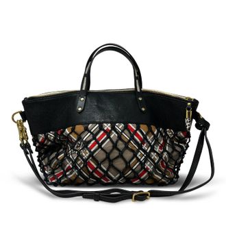 Kempton & Co. Womens Knotted Devon Holdall Bag In Black Multi