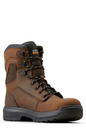 Ariat Turbo 8 Waterproof Work Boot in Rich Brown at Nordstrom Rack, Size 13