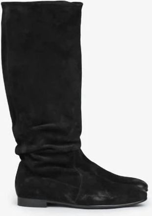 Pedro Garcia Womens Gintare Tall Suede Boot In Black
