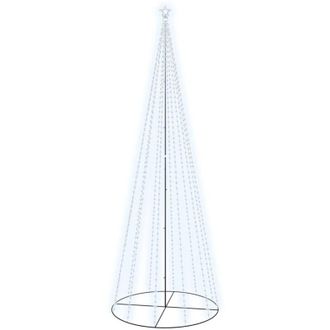 vidaXL Árbol de Navidad cónico 732 LED blanco frío 160x500 cm vidaXL