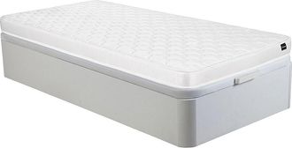 Vente-Unique Conjunto somier ba&uacute;l blanco + colch&oacute;n de espuma de 15 cm de grosor - DANAE II de YSM&Eacute;E - 90 x 190 cm