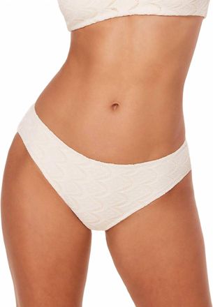 Andie Swim Scallop Crochet Bikini Bottom In Gardenia