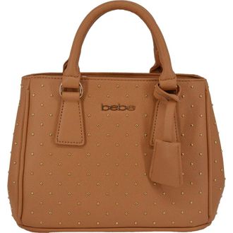 Bebe Sagan Studded Mini Satchel in Camel at Nordstrom Rack