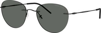 Giorgio Armani Ar 6182 Aviator Zonnebril - unisex - Zonnebrillen - Zwart - 53 MM - Accessoires