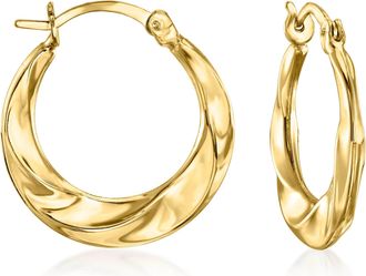 Ross-Simons 14kt Yellow Gold Twisted Hoop Earrings