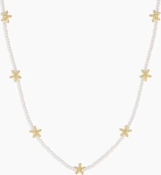 Gorjana Womens Starfish Pearl Necklace In Gold