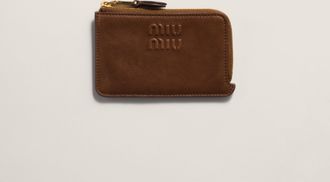 Miu Miu Nappa leather envelope card holder