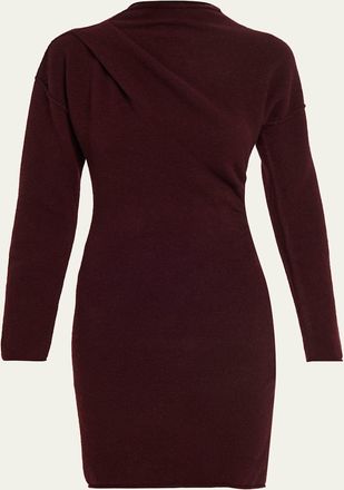 Helmut Lang Slouchy Wool-Blend Mini Sweater Dress