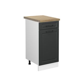 Vicco Mueble Bajo De Cocina R-line, Antracita Casa De Campo, 40 Cm, Et Roble
