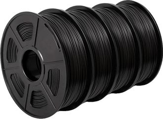 OEM Filamento Para Impresora 3d, Duradero, Ecol&oacute;gico, Petg Y Pla, Plaplus Negro, 4 Rollos