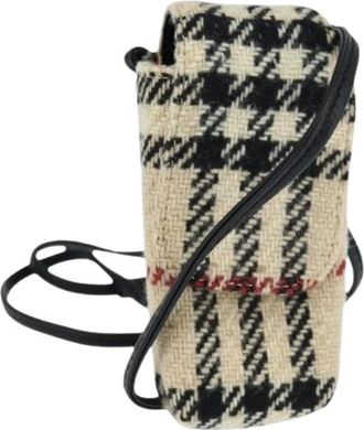 Burberry Pre-owned Cross Body Bags, female, Beige, Size: ONE SIZE Pre-owned Canvas Shoulder Bag