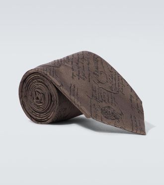 Berluti Printed silk tie