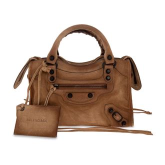 Balenciaga Tassen, Dames, Bruin, ONE Size, Katoen, Le City Mini Bag