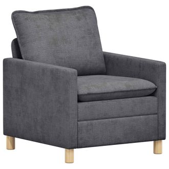 vidaXL Sof&aacute; Gris Oscuro 76 X 81 X 87,5 Cm Poli&eacute;ster Vidaxl