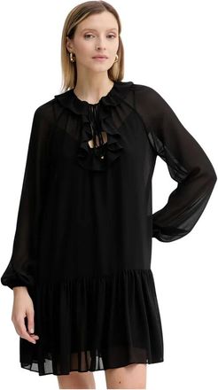 Michael Kors Vestido Corto con Volantes - Dresses - Mujer - Negro - S