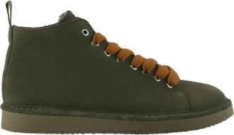 Panchic P01 Enkelboot - Heren - Veterlaarzen - Groen - 43 EU - Leer - Schoenen