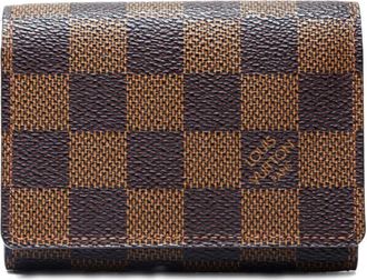 Louis Vuitton 2010 Damier Ebène canvas cardholder - unisex - PVC/Calf Leather - One Size - Brown