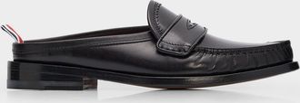 Thom Browne Varsity Leather Loafer Mules