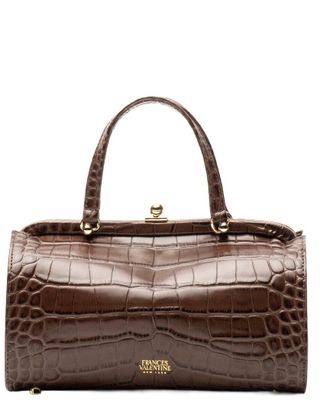 Frances Valentine Petit Michelle Croc-Embossed Leather Tote