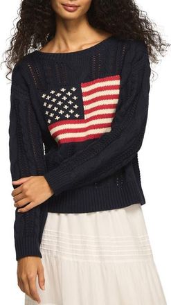 Lucky Brand Americana Sweater in Cadet Navy at Nordstrom, Size X-Large