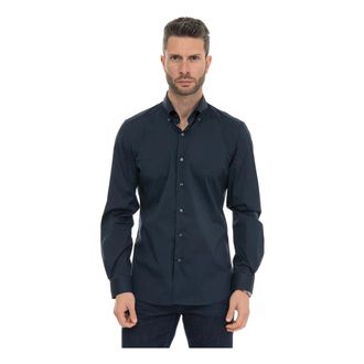 Fay Casual Shirts, male, Blue, Size: 4XL Casual Shirt