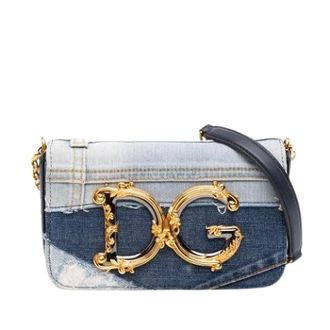 Dolce & Gabbana Pre-owned Denim Crossbody Bag - Dames - Pre-owned - Blauw - Maat: ONE Size Denim