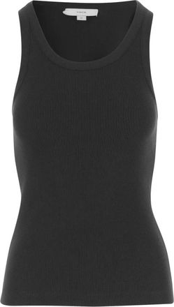 Vince Tops, Dames, Zwart, L, Katoen, Stretch Katoenmix Tanktop