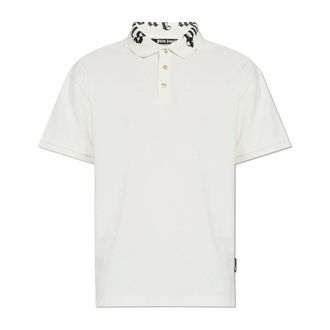 Palm Angels Polo Shirts, male, Beige, Size: 2XL Logo Polo Shirt
