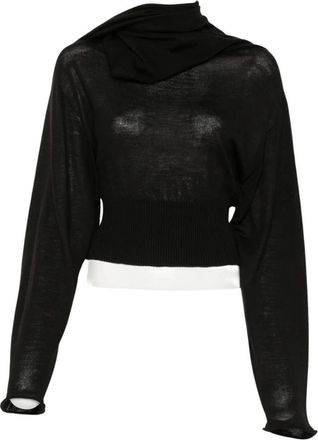 Rick Owens Sjaaltoop - Dames - Cashmere truien - Zwart - M - Kasjmier - Truien & Vesten