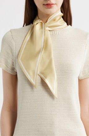 Vince Stripe Silk Scarf in Maiz at Nordstrom