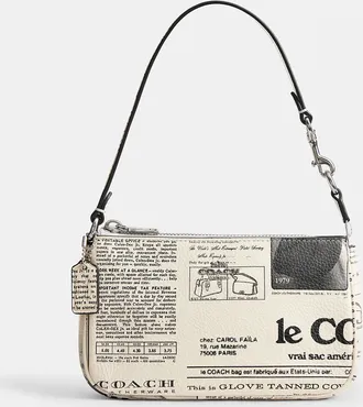 Coach Nolita 19 With Newspaper Print