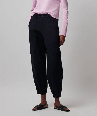 ATM Anthony Thomas Melillo Womens Washed Cotton Twill Cargo Pant In Black